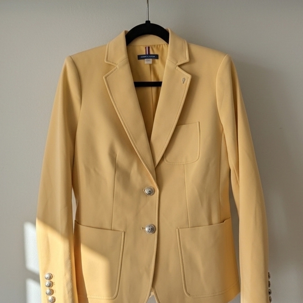 Tommy Hilfiger Yellow Blazer with Silver Accent - Picture 2 of 6